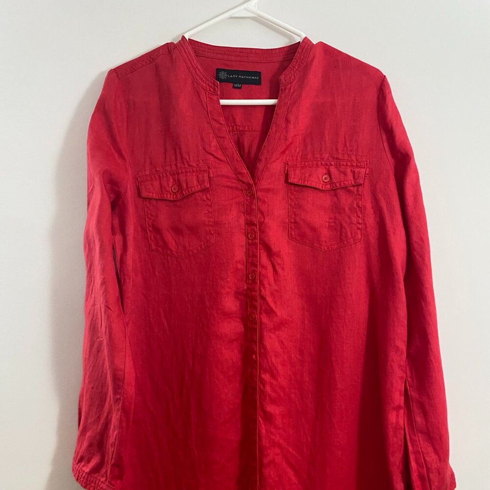Lady Hathaway Coral Tunic, M